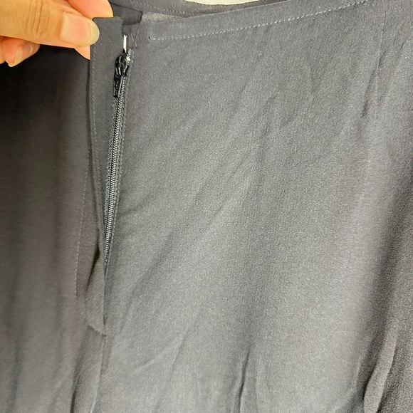 Eileen Fisher Womens High Rise Wide Leg Silk Pants Black Size Large - Picture 5 of 8